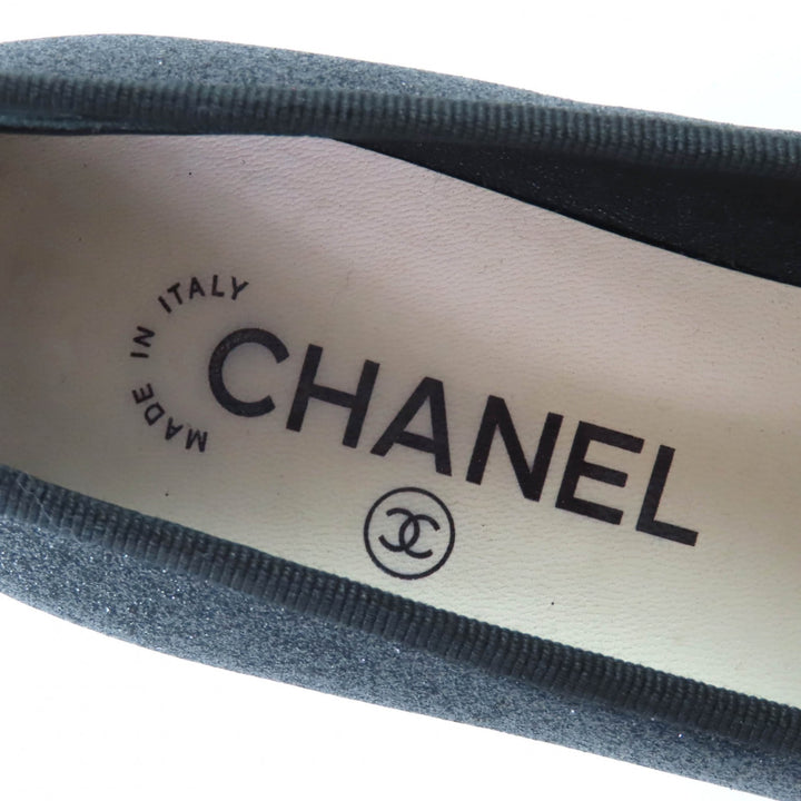 Excellent CHANEL pumps black Women 35.5 G33832