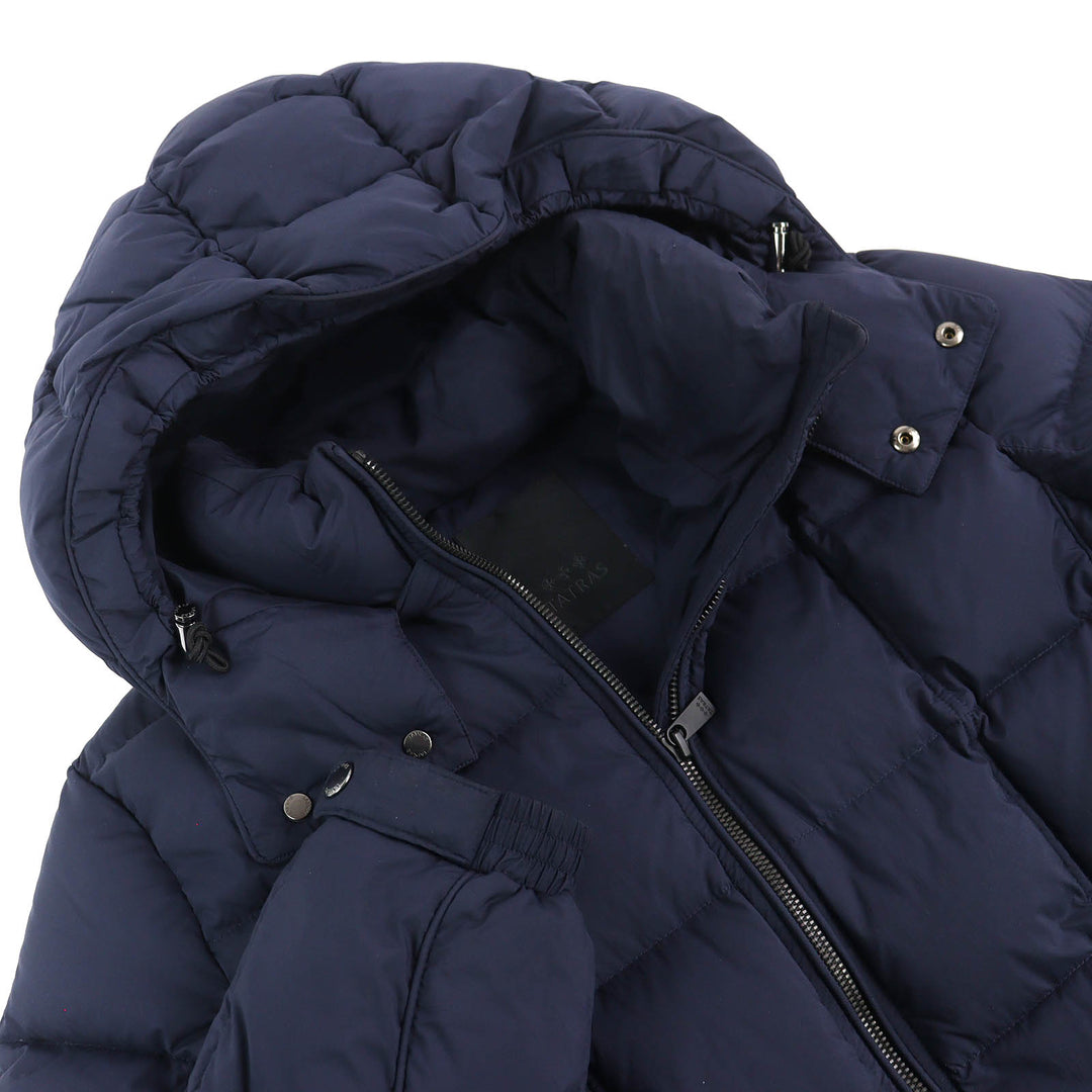 Great TATRAS Down jacket GESSO Logo patch Hooded ZIP UP Navy mens MTAT22A4841