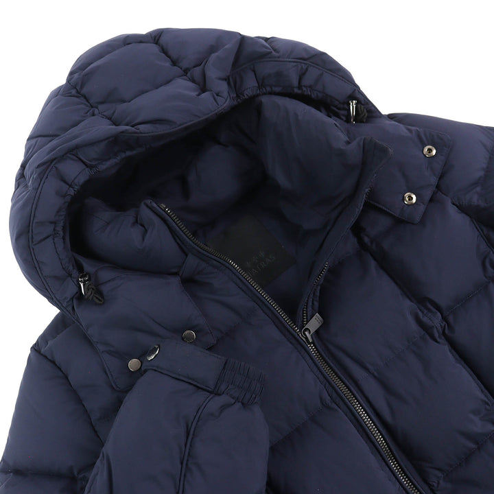 Great TATRAS Down jacket GESSO Logo patch Hooded ZIP UP Navy mens MTAT22A4841