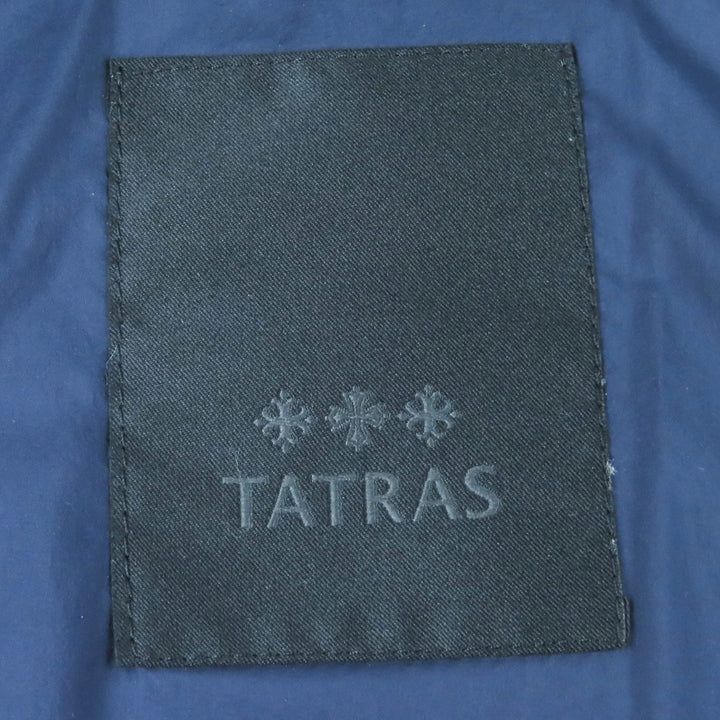 Great TATRAS Down jacket GESSO Logo patch Hooded ZIP UP Navy mens MTAT22A4841