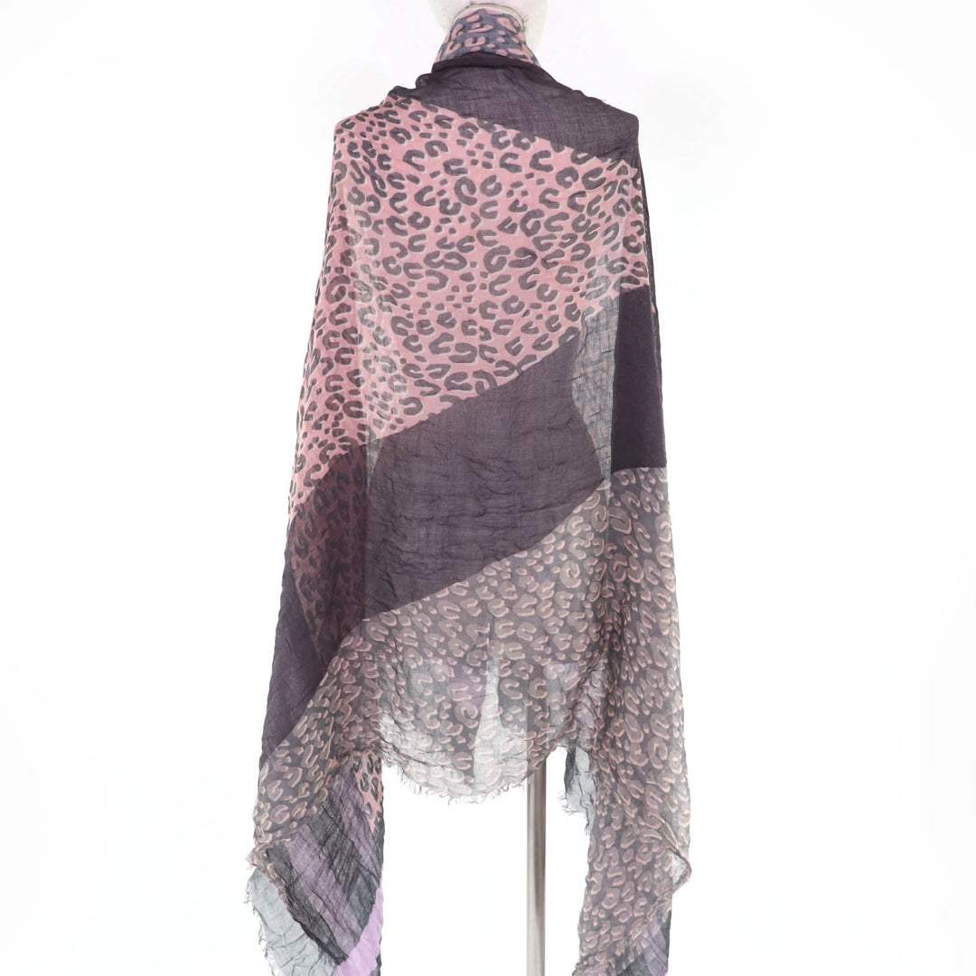 Great LOUIS VUITTON Stall Large Animal Border Pattern with Logo cashmere M75033