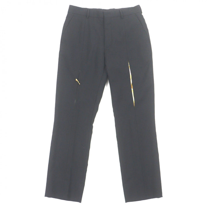 Discounted Excellent FENDI VERSACE slacks black wool mens 46 FB0804