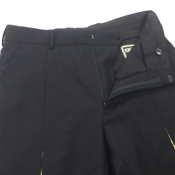 Discounted Excellent FENDI VERSACE slacks black wool mens 46 FB0804