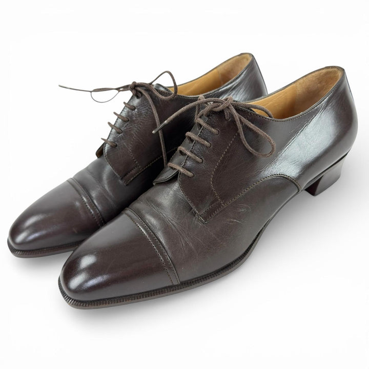 Discounted Excellent HERMES Leather shoes Dark brown leather Women 36.5