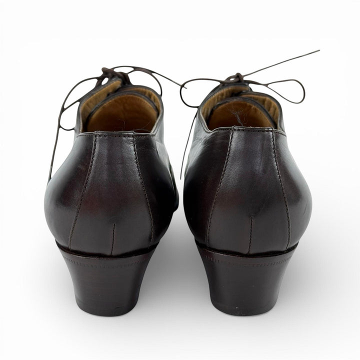 Discounted Excellent HERMES Leather shoes Dark brown leather Women 36.5