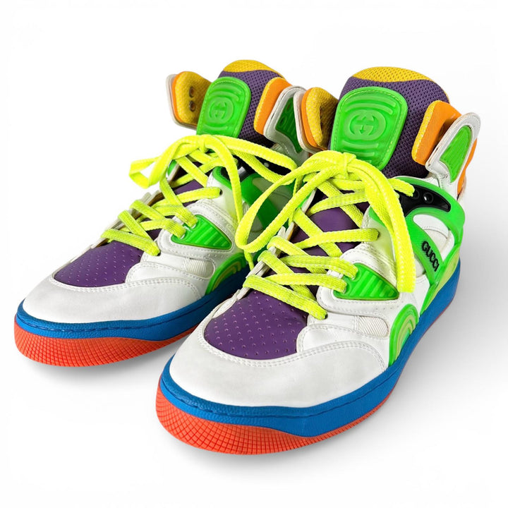 Pristine GUCCI High cut sneakers BASKET Vintage processing multicolor 37 661310