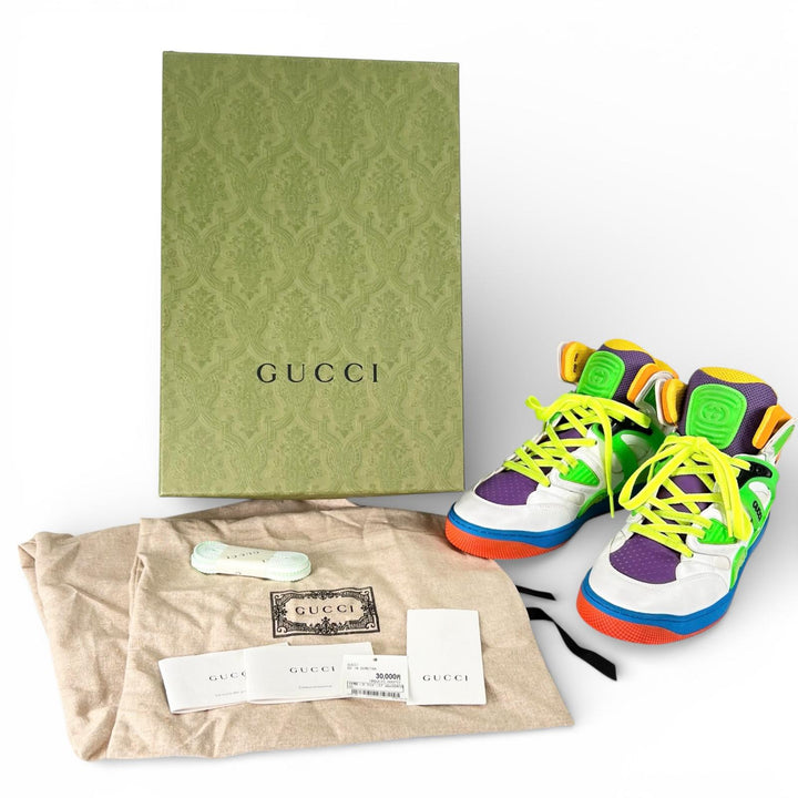 Pristine GUCCI High cut sneakers BASKET Vintage processing multicolor 37 661310