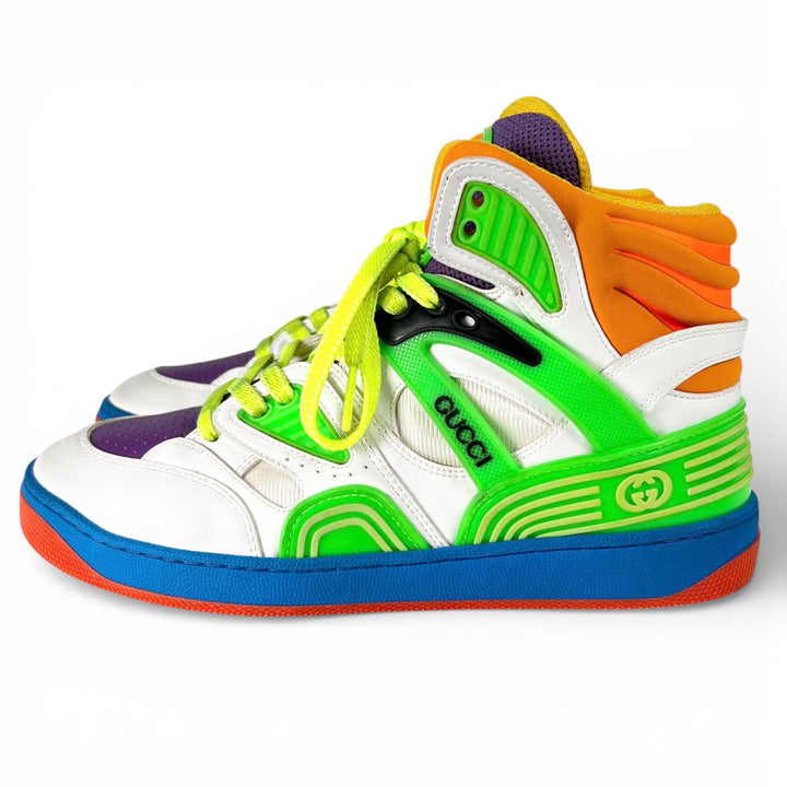 Pristine GUCCI High cut sneakers BASKET Vintage processing multicolor 37 661310