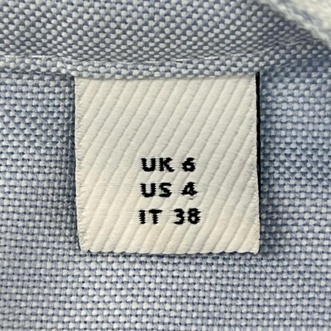 Excellent BURBERRY one piece Logo buttons, solid color, blue cotton Women 38