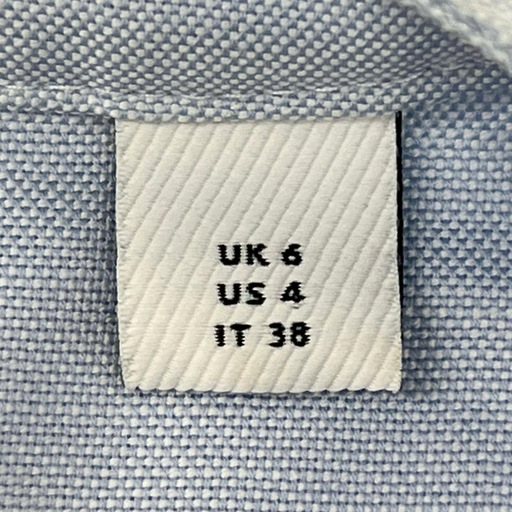 Excellent BURBERRY one piece Logo buttons, solid color, blue cotton Women 38