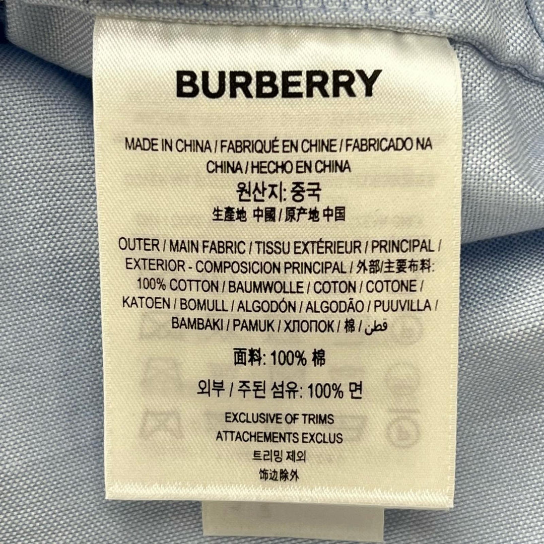 Excellent BURBERRY one piece Logo buttons, solid color, blue cotton Women 38