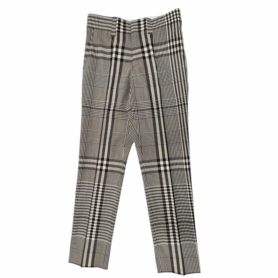 Excellent BURBERRY Pants check pattern, side stripe Brown mens 44 4565216