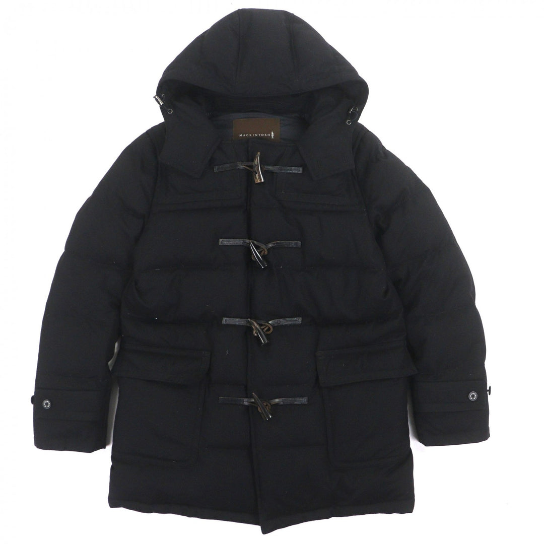 Great Mackintosh down coat black wool mens 46