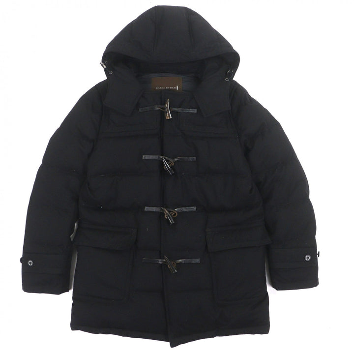 Great Mackintosh down coat black wool mens 46