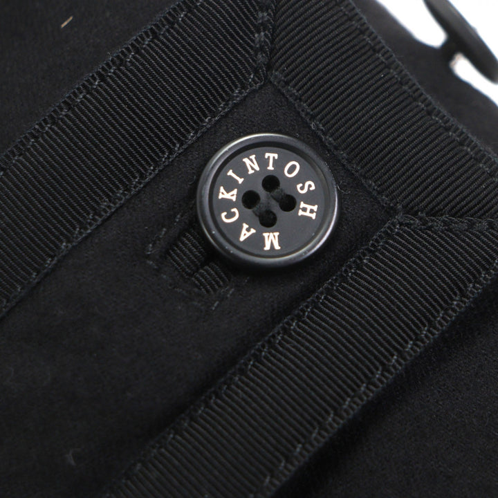 Great Mackintosh down coat black wool mens 46