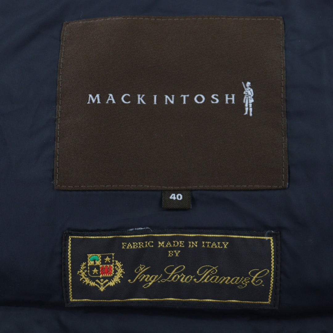 Great Mackintosh down coat black wool mens 46