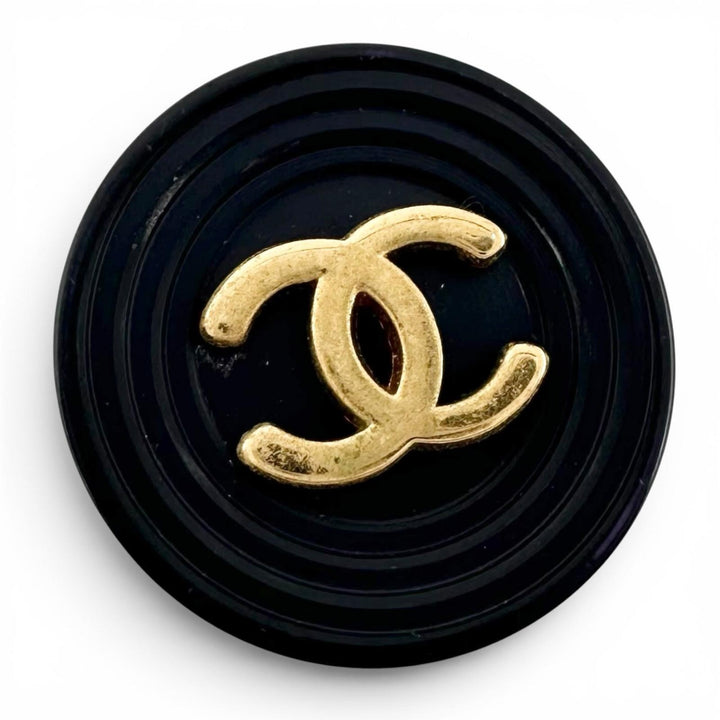 Great CHANEL button Round COCO Mark logo on the back, set of 6 Dark navy Women