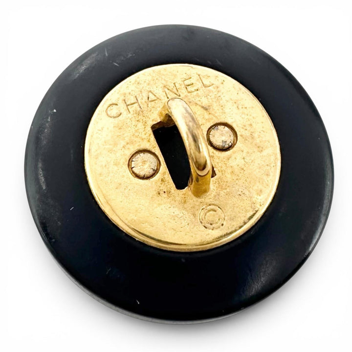 Great CHANEL button Round COCO Mark logo on the back, set of 6 Dark navy Women