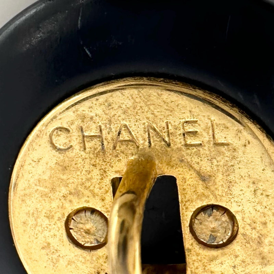 Great CHANEL button Round COCO Mark logo on the back, set of 6 Dark navy Women