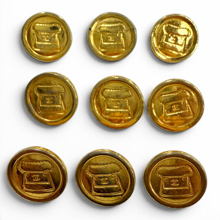 Very Good CHANEL button COCO Mark gold Women