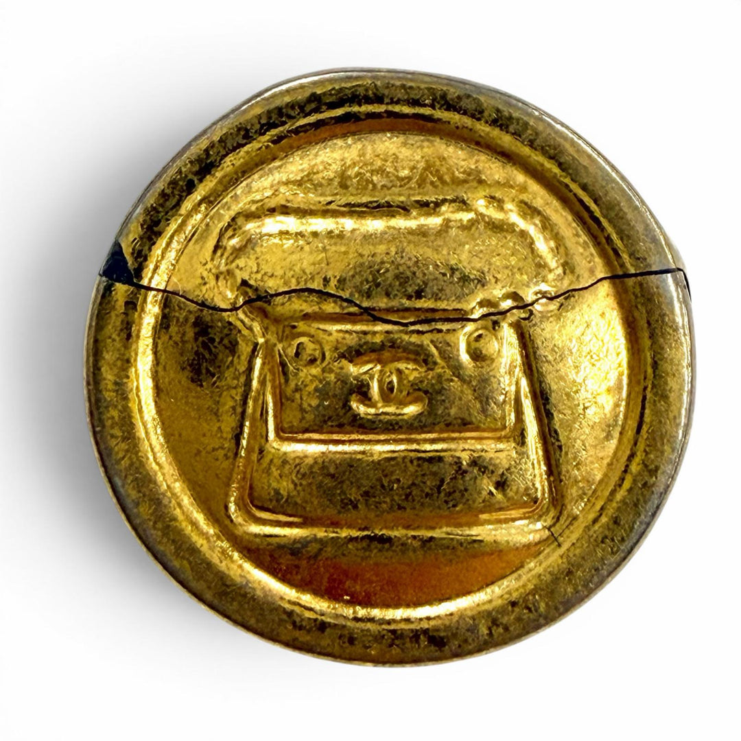 Very Good CHANEL button COCO Mark gold Women