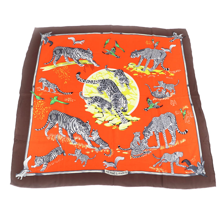 Great HERMES scarf Tendresse feline (wild kindness) Multi silk Women