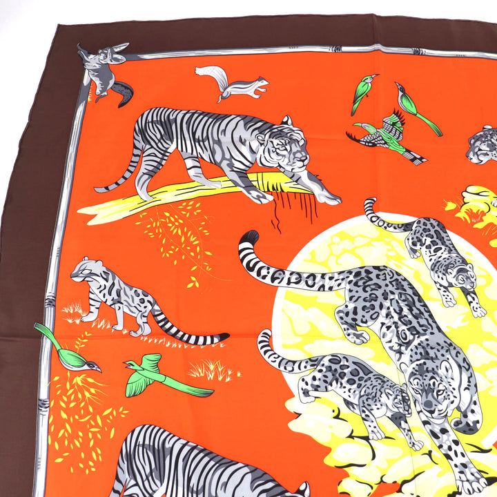 Great HERMES scarf Tendresse feline (wild kindness) Multi silk Women