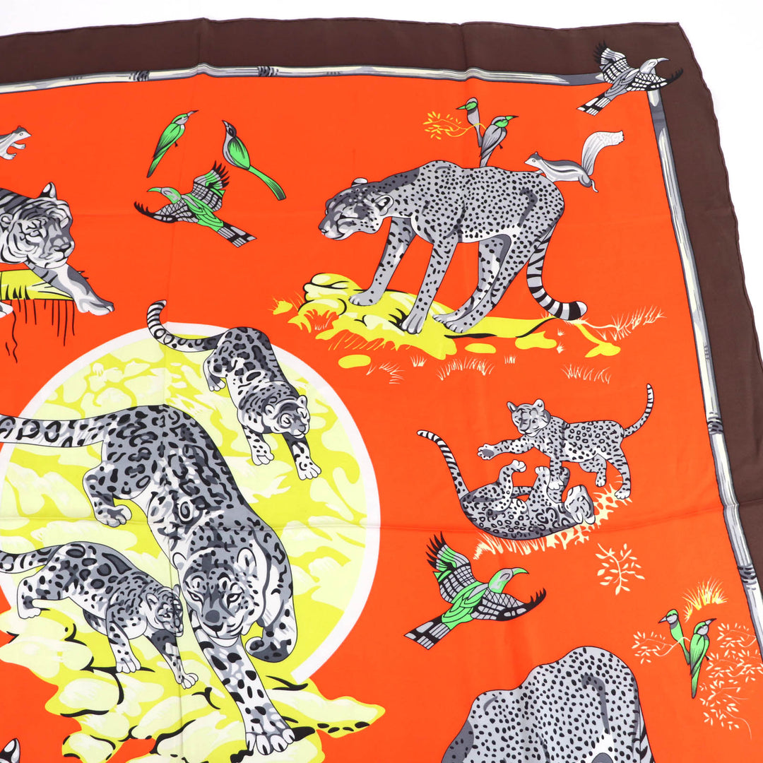 Great HERMES scarf Tendresse feline (wild kindness) Multi silk Women