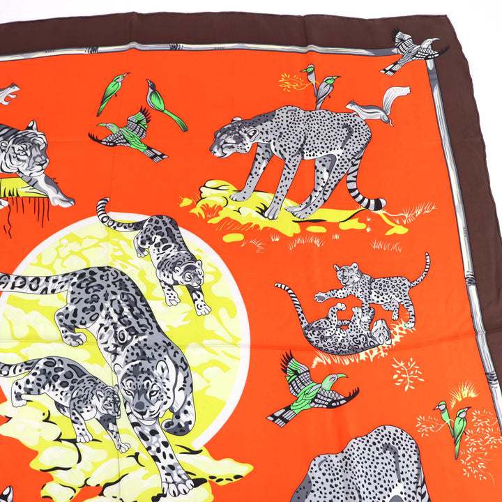 Great HERMES scarf Tendresse feline (wild kindness) Multi silk Women
