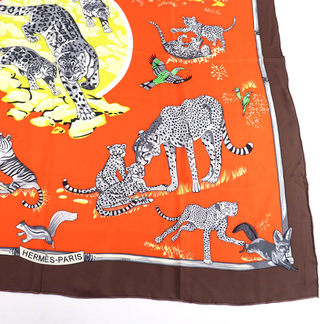 Great HERMES scarf Tendresse feline (wild kindness) Multi silk Women