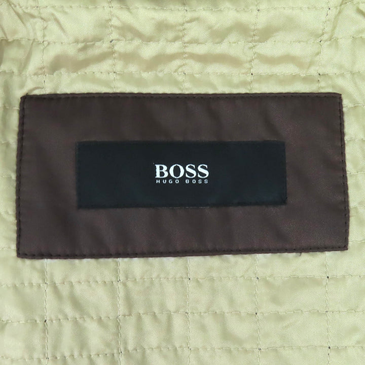 Excellent HUGO BOSS coat Water-repellent logo button single beige mens 52