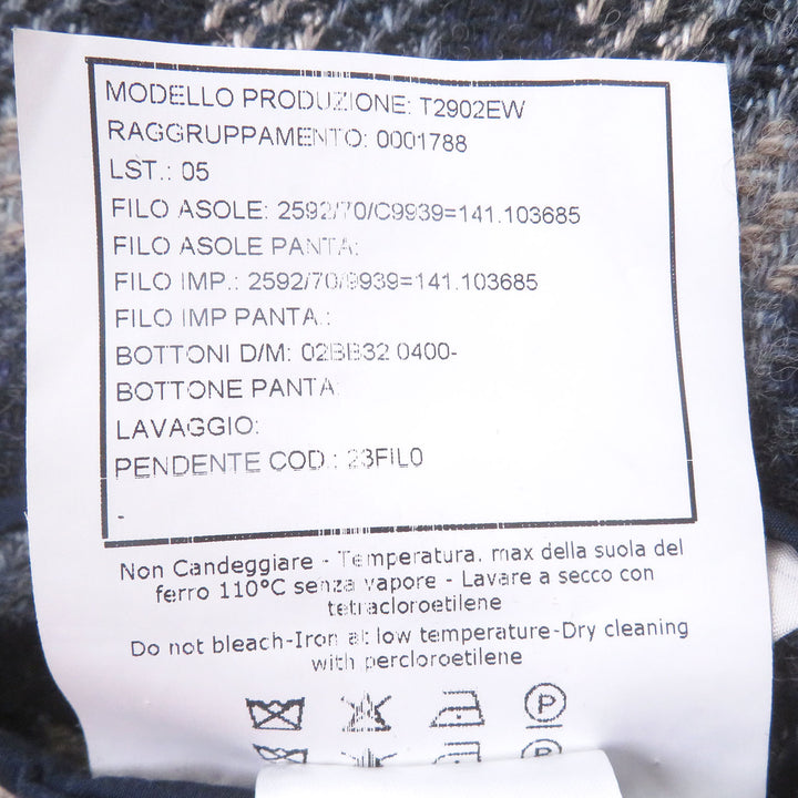 Excellent BOGLIOLI tailored jacket DOVER Check Pattern Navy wool mens 42