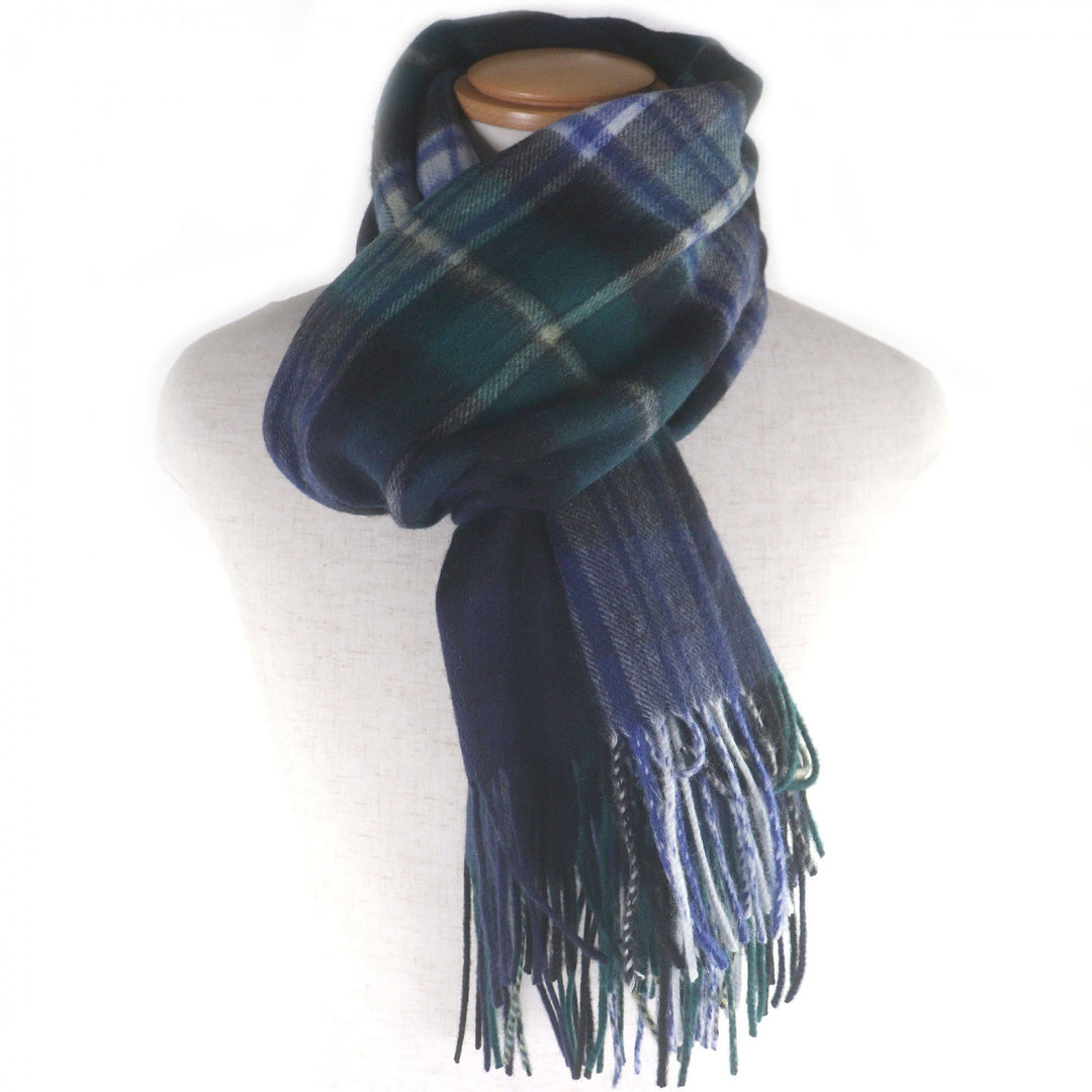Pristine Johnstons of Elgin Scarf Tartan Check Pattern Large Shawl