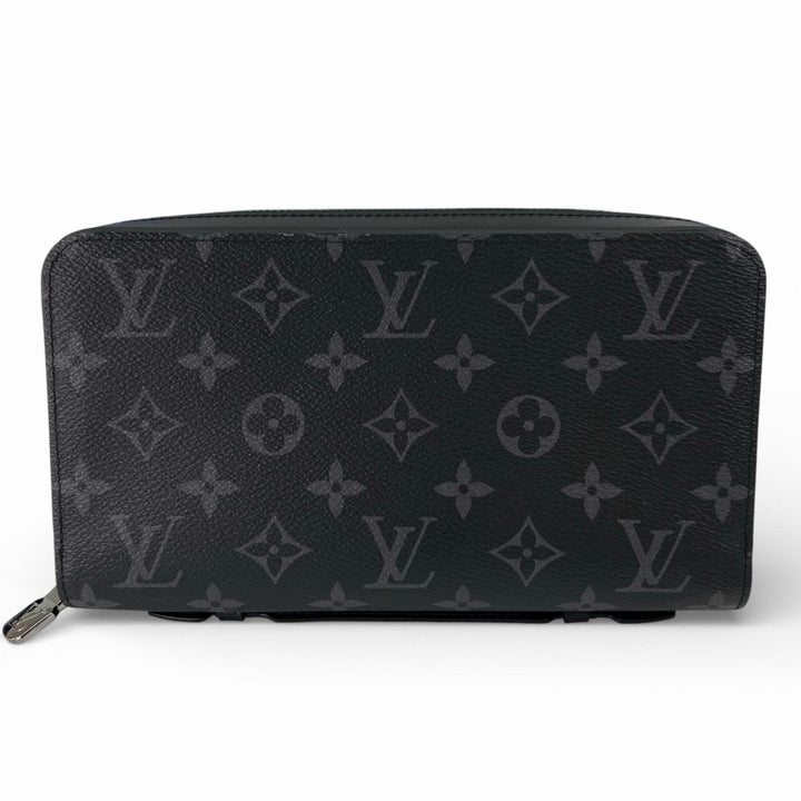 Excellent LOUIS VUITTON Purse Zippy XL Organizer Monogram Eclipse mens M61698