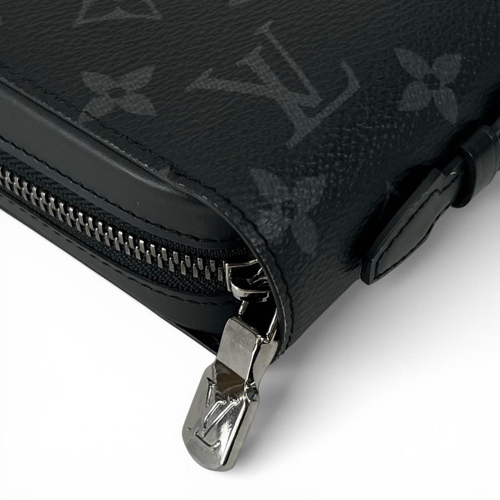 Excellent LOUIS VUITTON Purse Zippy XL Organizer Monogram Eclipse mens M61698
