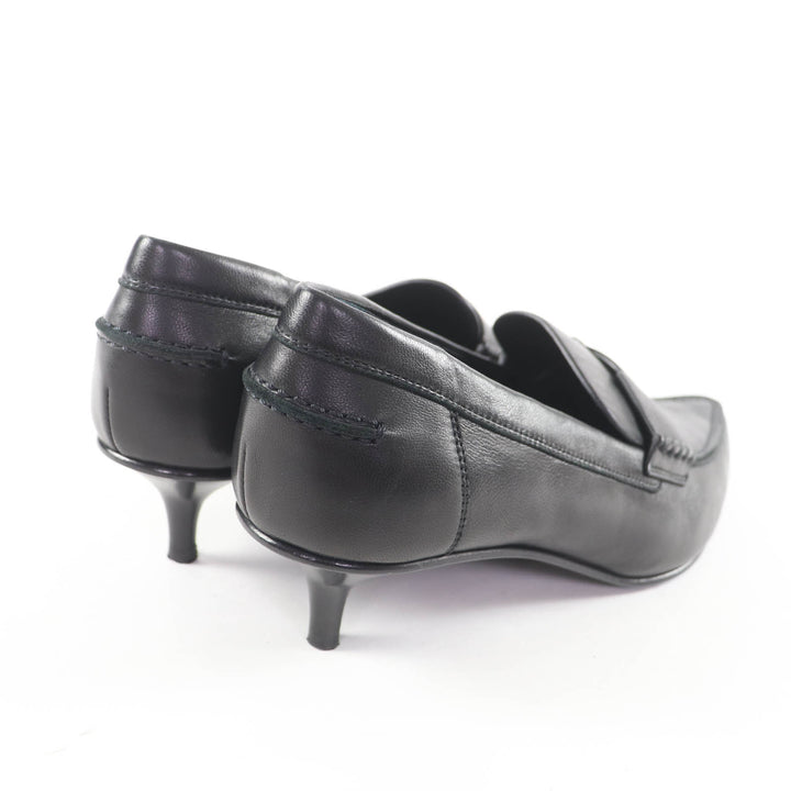 Great HERMES pumps Glorious H motif pointed toe leather black leather Women 38