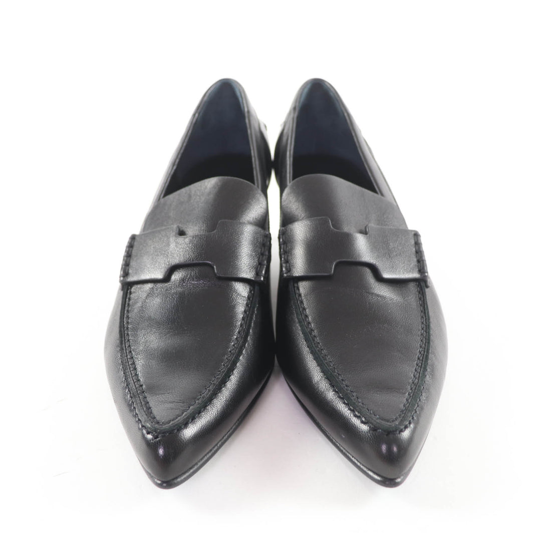Great HERMES pumps Glorious H motif pointed toe leather black leather Women 38