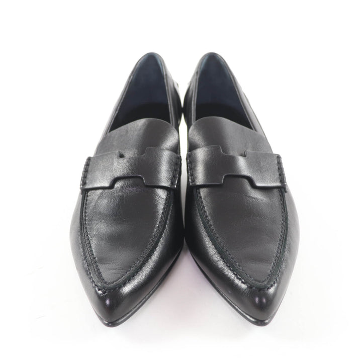 Great HERMES pumps Glorious H motif pointed toe leather black leather Women 38