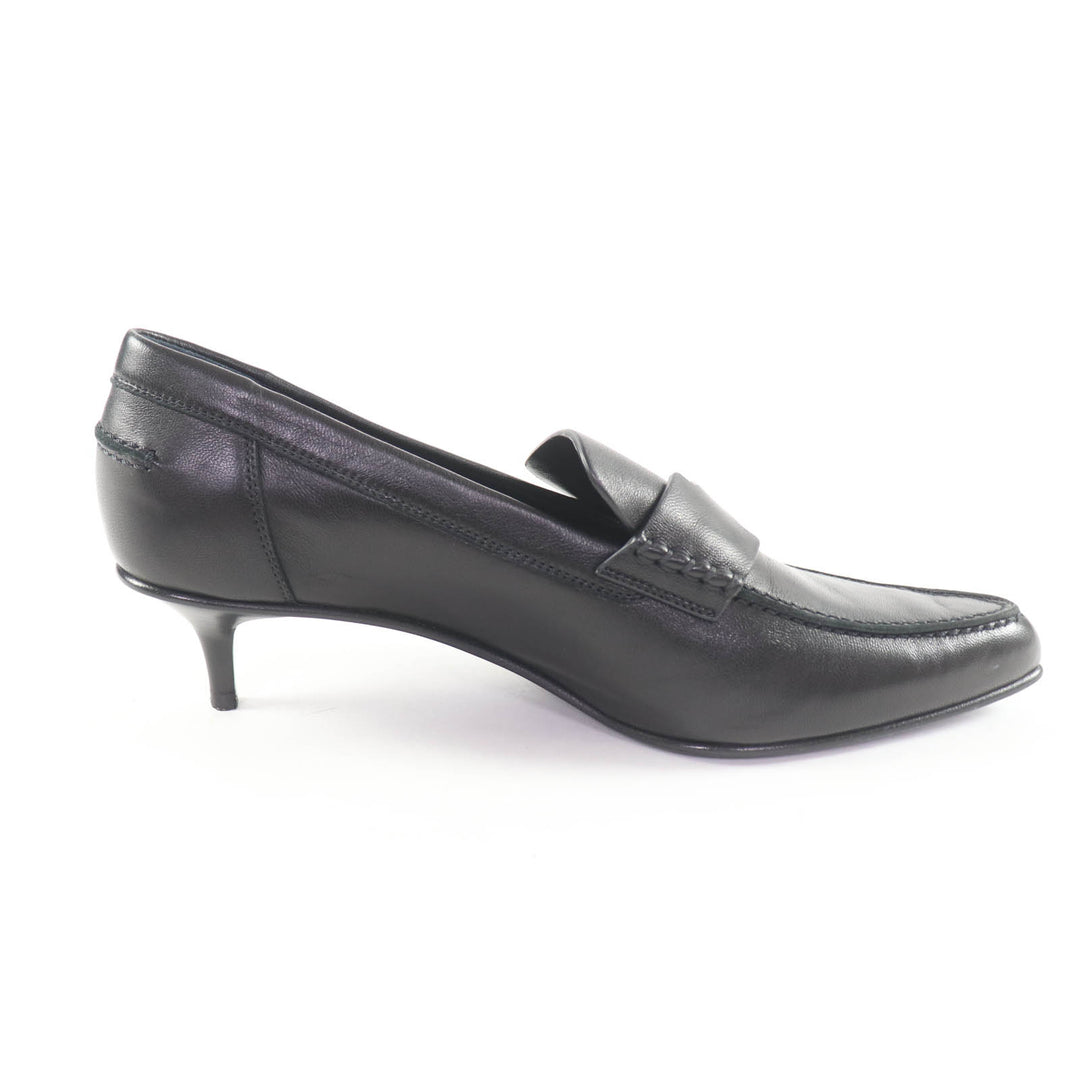 Great HERMES pumps Glorious H motif pointed toe leather black leather Women 38