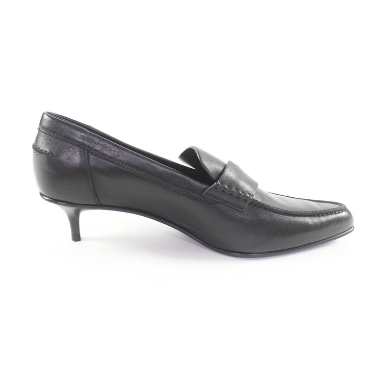 Great HERMES pumps Glorious H motif pointed toe leather black leather Women 38