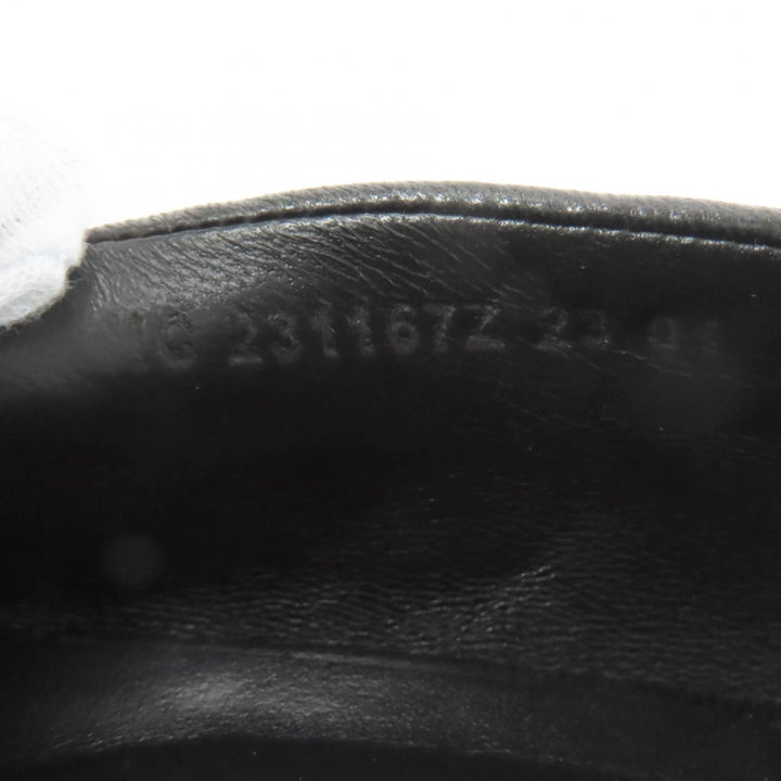 Great HERMES pumps Glorious H motif pointed toe leather black leather Women 38