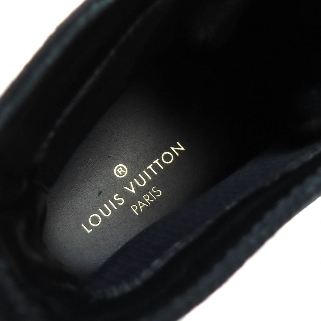 Excellent LOUIS VUITTON High cut sneakers Tattoo line Alps emblem black canvas 7