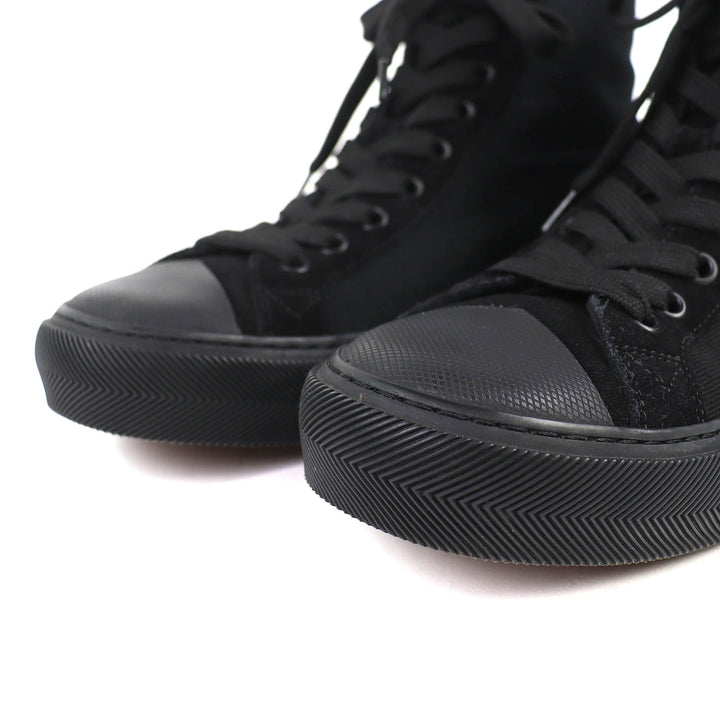 Excellent LOUIS VUITTON High cut sneakers Tattoo line Alps emblem black canvas 7