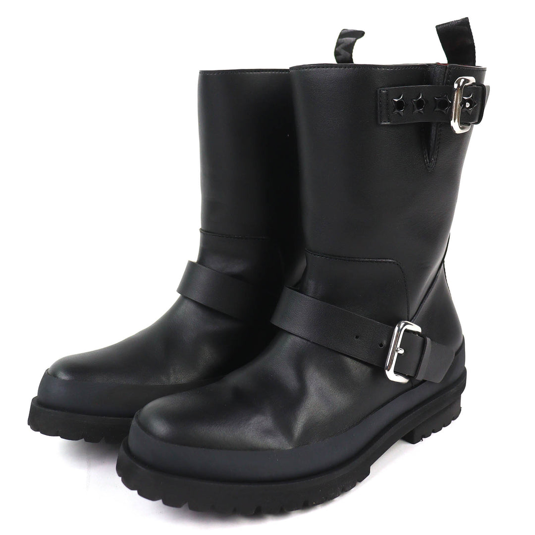 Great Stella McCartney Trace buckle strap biker boots Logo VEGEA Leather 36