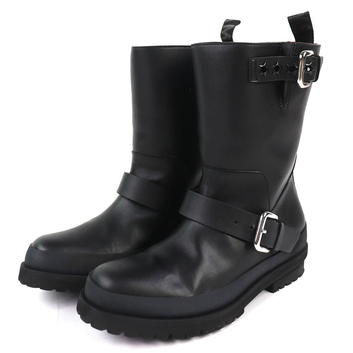 Great Stella McCartney Trace buckle strap biker boots Logo VEGEA Leather 36