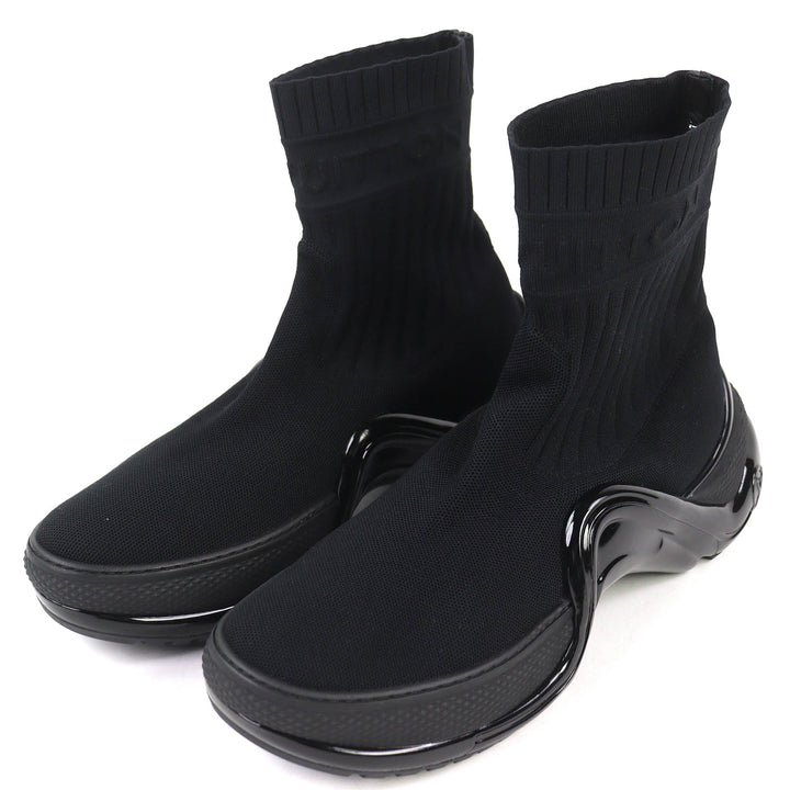 Excellent LOUIS VUITTON LV arc light line Logo sock sneakers black 42 1A52LI
