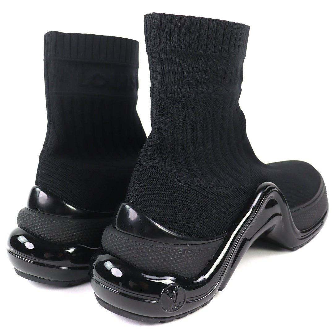 Excellent LOUIS VUITTON LV arc light line Logo sock sneakers black 42 1A52LI