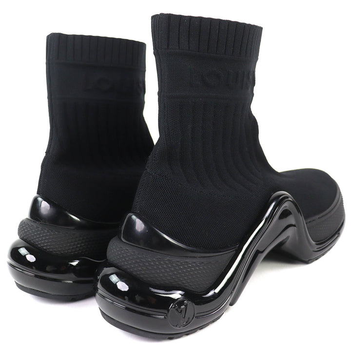 Excellent LOUIS VUITTON LV arc light line Logo sock sneakers black 42 1A52LI