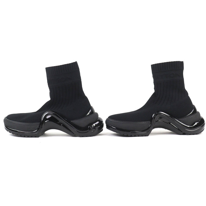 Excellent LOUIS VUITTON LV arc light line Logo sock sneakers black 42 1A52LI