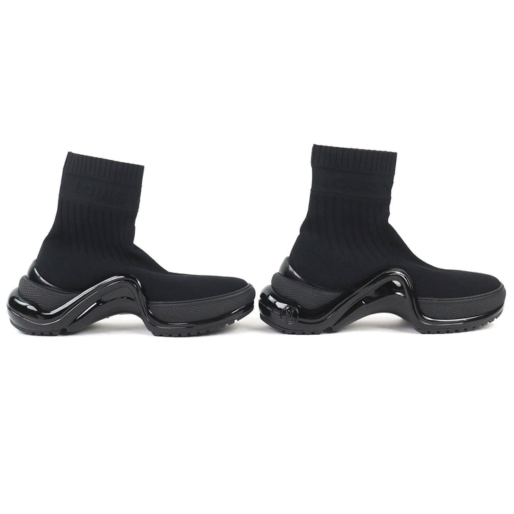 Excellent LOUIS VUITTON LV arc light line Logo sock sneakers black 42 1A52LI